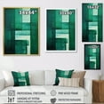 thumbnail image 4 of Designart "Art Deco In Green Cubic Lines" Modern Geometric Canvas Prints, 4 of 7