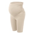 thumbnail image 5 of Riforla Workout Leggings for Women Everyday Use High Waisted Maternity Pants Solid Color Spring Summer Casual Outfits Capri Length Womens Pants Beige M, 5 of 6
