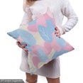 thumbnail image 5 of Ambesonne Spring Fabric by the Yard Upholstery, Pastel Colored Leaves Art, 1 Yard, Soft Pink and Pale Azure Blue, 5 of 5