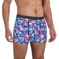 thumbnail image 4 of Cauagu Blue Flower Skull Print Boxer Briefs for Men,Comfortable Breathable Men's Underwear Moisture Wicking Underpants -X-Large, 4 of 8