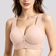 thumbnail image 4 of NIEWTR Ladies Front Closure Wireless Bras Full Coverage Wirefree Comfort Everyday Bras No Underwire Comfortable Plus Size Adjustable Straps Bralettes Brasieres (Light Pink,44), 4 of 9