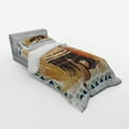 thumbnail image 3 of African Duvet Cover Set, Native Lady Carrying a Pot Traditional Savannah Life Graphic, Bedding Set with Shams and Fitted Sheet, 3 Sizes, by Ambesonne, 3 of 3