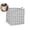 White, variant on Storage Basket Cotton and Linen Fabric Mini Storage Cube Storage Basket with Handles for Shelves & Desks(Gray)