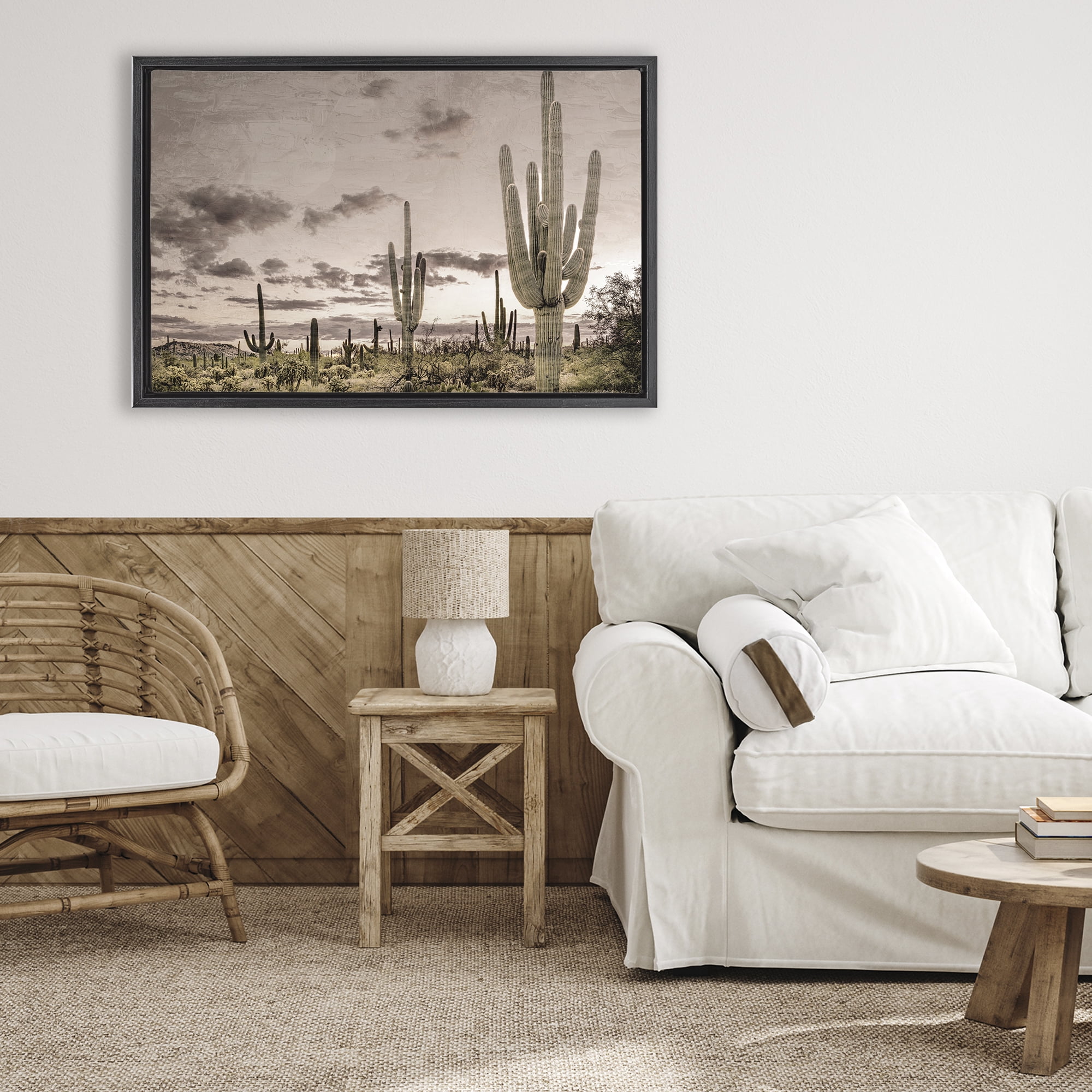 Stupell Industries Desert Sky Wilderness Black Framed Floater Canvas Wall Art, design by Kim Allen