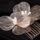 thumbnail image 3 of Nvzi Horquillas para el pelo de boda con flores para novias, peinetas con perlas de cristal, pinzas para el pelo, accesorios para el pelo de boda dorados, joyas -A, 3 of 4