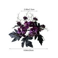 thumbnail image 5 of YZEGDCH Halloween Candles With Garland Artificial Black Maple Leaves Wreaths Candle Rings Wreaths for Fall, Halloween & Thanksgiving Home Decor Gifts, 5 of 7