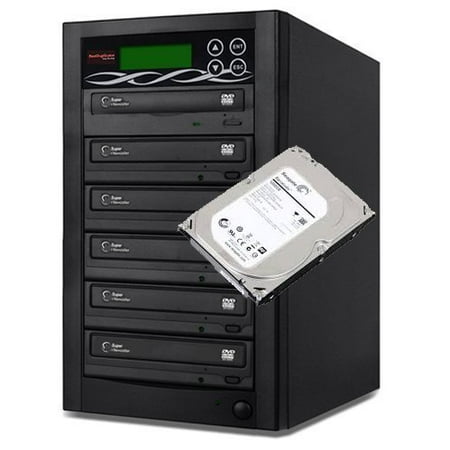 BestDuplicator DVD Duplicator 5 Target Built-in 24X Burner + 1TB Hard Drive Storage (1 to 5)