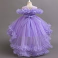 thumbnail image 6 of Delliss Girl Tutu Dress Tulle Ruffles Wedding Party Evening Layered Tutu Dresses Birthday Princess Dress 3-11Y, 6 of 8