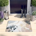 thumbnail image 2 of Blue Boho Abstract and Plant Flannel Non Slip Door Rugs,Washable Door Mats Indoor,Decorative Door Mats,Dirt-Resistant and Absorbent Doormat for Entrance,Bedroom,Kitchen,Bathroom,23.5"x16", 2 of 5