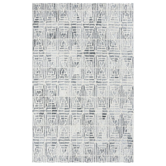 SAFAVIEH Ebony Abraham Diamond Area Rug, Grey/Ivory, 5' x 8'