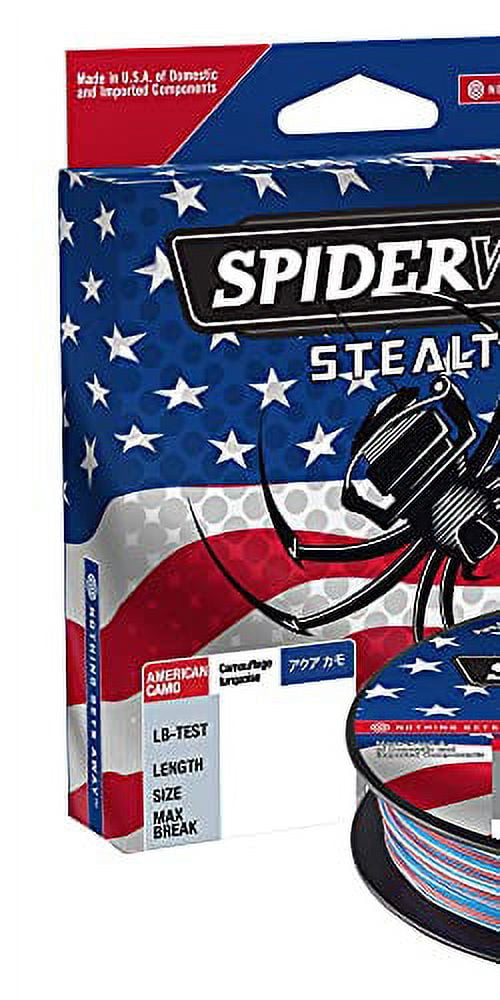 Spiderwire Stealth Braid American Camo Red,White and Blue 50lb. 164yds -  FishAndSave