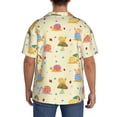 thumbnail image 3 of Fotbe Colorful Cartoon Snail Camisa Estampada de Manga Corta para Hombre, Casual de Verano, Estilo Playero, Sin Arrugas-X-Large, 3 of 5