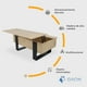 thumbnail image 5 of Mesa de centro elevable minimalista de madera, 5 of 8