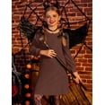 thumbnail image 6 of Arshiner Girls Sweater Dress Fall Winter Knit Puff Long Sleeve Pullover Casual Dresses with Pockets, 6 of 6