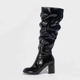 thumbnail image 4 of Dakaela Womens Knee High Boots Sexy Leather Slouch Dress Long Boot Chunky Heel Fashion Winter Shoes, 4 of 7