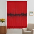 thumbnail image 2 of Red Black Ombre Sheer Curtains 54 Inches Long, Modern Abstract Art Light Filering Curtains, Breathable Simi Curtain Privacy Drapes for Kitchen Bathroom Nursery Lightweight Small Window Treatment, 2 of 9
