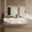 Glossy White, variant on Geneva 24 in W x in D Glossy White Single Bath Vanity Cultured Marble Countertop, 18 in Mirror and Faucet Set