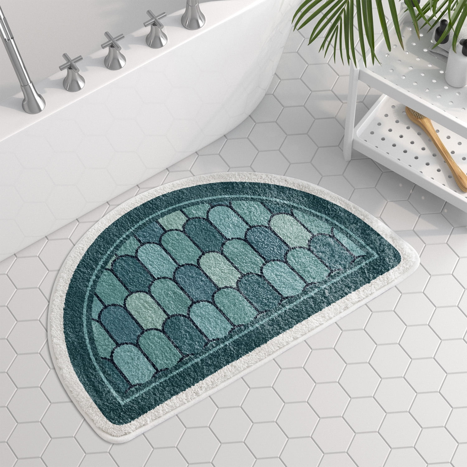Half Circle Door Mat Stylish Half Round Area Rug for Home Decor, Front Entrance Mat