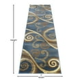 thumbnail image 4 of BizChair Area Rug Modern Contemporary Design 1100 Blue Beige Brown (2 Feet X 7 Feet 3 Inch) Runner, 4 of 6