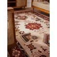 thumbnail image 3 of Rugsotic Carpets Eco-Friendly Handmade Knotted Cream Red Oriental Area Rugs, 6'x9', Rectangle, Silk And Wool, Quick Dry, 3 of 13