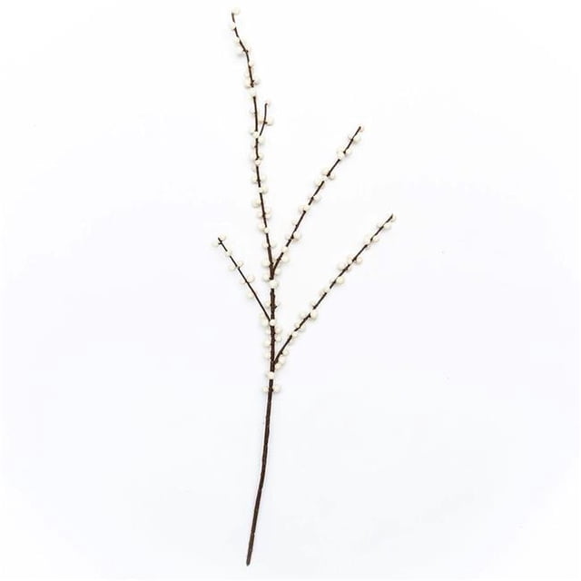 Cream Ilex Berry Branch Pick Faux Plants & Trees