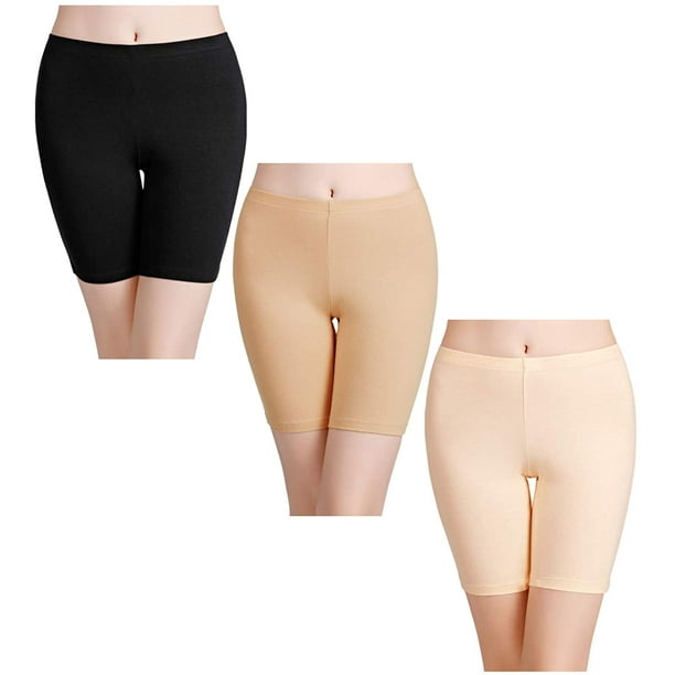Women's Anti Chafing Cotton Underwear Boy Shorts Long Leg Boyshorts Panties  3 Pack 
