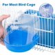 thumbnail image 3 of Bird Bath Box Bird Cage Accessory Supplies Bathing Parakeet Caged Bird Bathing Tub with Water Injector for Pet Small Birds Canary Budgies Parrot Parakeet Finch Canary Parrot Lovebird (Blue), 3 of 5