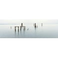 thumbnail image 2 of Blaustein, Alan 24x11 Black Ornate Wood Framed with Double Matting Museum Art Print Titled - Vintage Pier in the Mist, 2 of 4