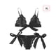 thumbnail image 1 of Conjunto de ropa interior de encaje floral encantador para mujer, regalo de lencería de bragas de malla, negro, XL Methold XX000194-19, 1 of 7
