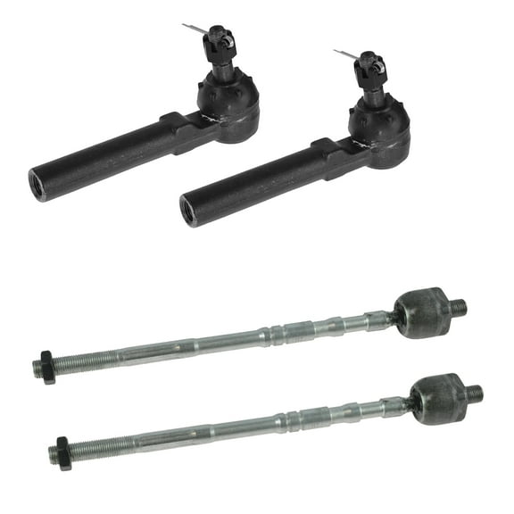 TRQ Front Inner and Outer Tie Rod Set Fits Select 2002-2004 Subaru Impreza