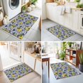 thumbnail image 4 of Entryway Rug 2'x3', Lemons Flowers Kitchen Runner Rugs Non-Slip Carpet Mats, Summer Yellow Fruits Blue Floral Beige Bedside Rugs Runners Washable Floor Carpet for Bathroom Laundry Room, 4 of 8