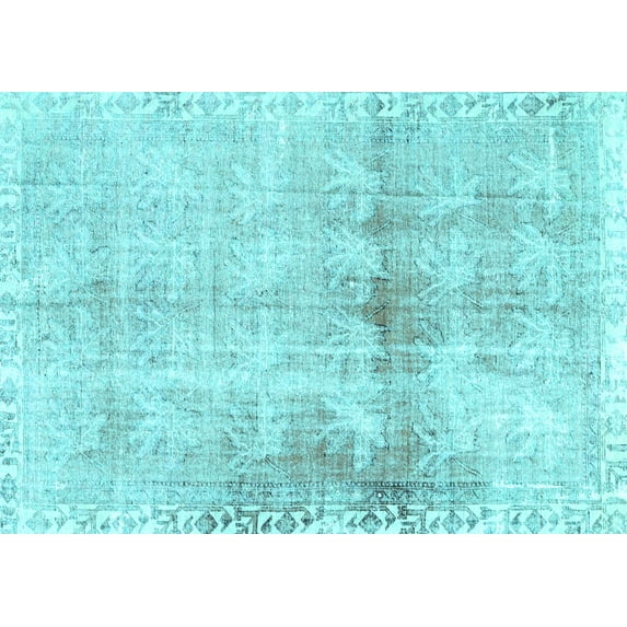 Ahgly Company Indoor Rectangle Persian Light Blue Traditional Area Rugs, 3' x 5'