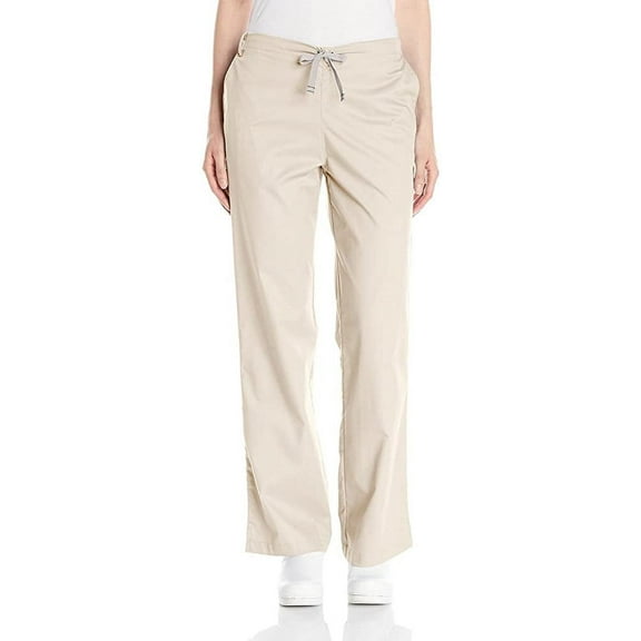 WonderWink Womens Plus-Size Wonderwork Flare Leg Scrub Pant 5X-Large Khaki