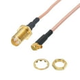 thumbnail image 3 of RG316 Coaxial Cables RP-SMA Female to MMCX Male Right Angle Low Loss Coaxial Cable 0.5FT Orange 1Pcs, 3 of 6