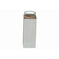 thumbnail image 1 of IH Casa Decor White Wooden Tealight Candle Holder With Rope 8", 1 of 4