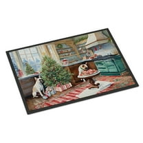 Carolines Treasures DAC3793MAT 18 x 27 in.  French Bulldog Christmas Cookies Doormat