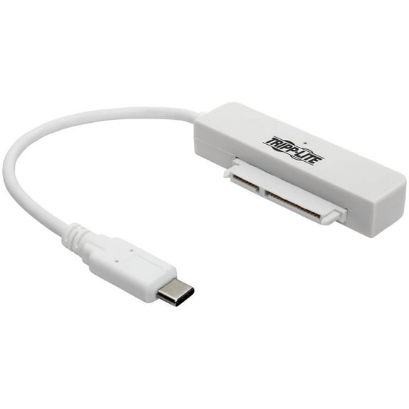 USB 3.1 Gen 2 USB Type-C to SATA III Adapter Cable with UASP, 2.5 in. SATA Hard Drives, Thunderbolt 3 Compatible, White