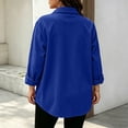 thumbnail image 4 of Maplenight Corduroy Shackets for Women Button Up Long Sleeve Oversized Loose Fit Casual Jacket Tops with Pocket, 4 of 5