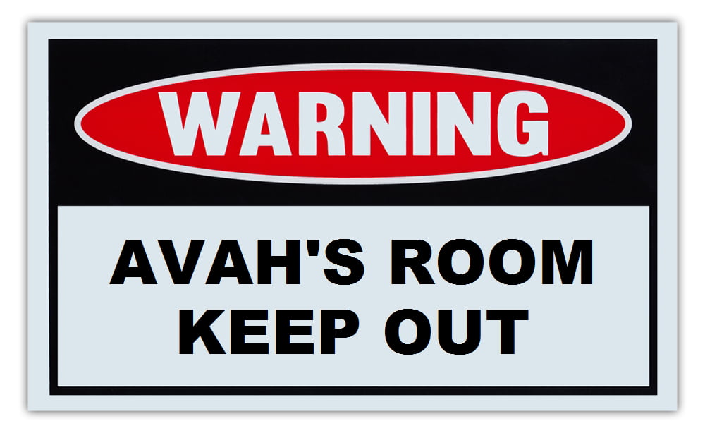10 x 6 Plastic Sign Children For Boys Girls Novelty Warning Sign: Dariuss Room Keep Out Post on Bedroom Door Kids 