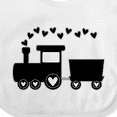thumbnail image 4 of Inktastic Valentines Day Heart Choo Choo Train Boys Baby Bib, 4 of 4