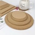 thumbnail image 5 of Cork Coasters Desktop Non-slip Round Coasters Cork Heat Insulating Mat Tea Coasters Log Wind Cutlery Mat Kitchen Table Supplies (1C), 5 of 7