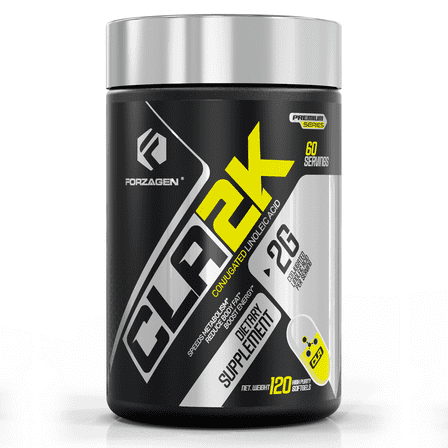 Forzagen Maximum Strength CLA 2K - Conjugated Linoleic Acid | 2000 MG | Gluten Free Natural Weight Loss Fat Burner and Muscle Builder for Men and Women (120 softgel caps).