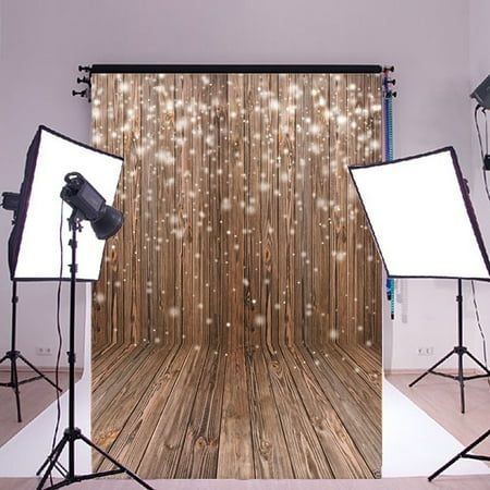 Christmas Winter Background 5x7ft Christmas Backdrop Snow Floor Wall Winter Vinyl Photography Photo Background ()