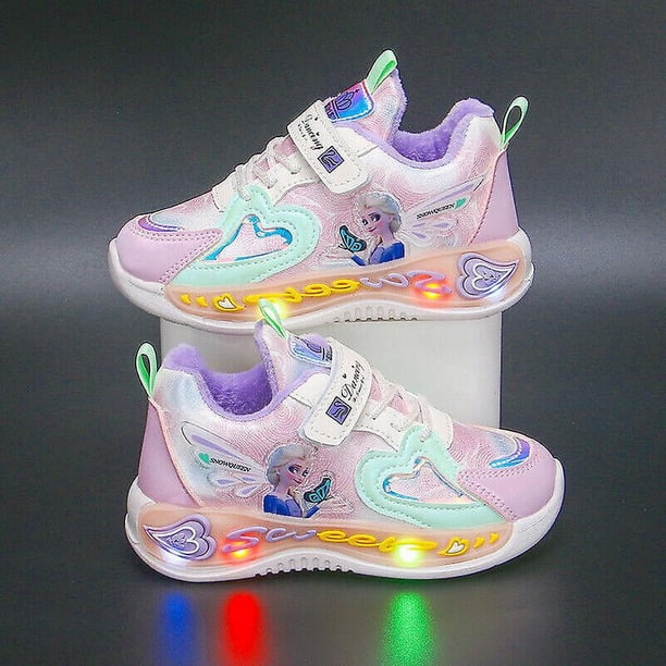 Zapatillas deportivas luminosas con luz LED para niñas y niños pequeños