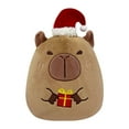 thumbnail image 1 of Peluche navideño para abrazar, regalo de fiesta de Navidad, decoración del hogar, adorable caricatura Forma de capibara, 1 of 9