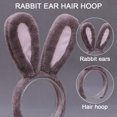 thumbnail image 3 of Diadema de orejas de conejo - Orejas de conejo de Pascua de peluche - Accesorios de disfraz de conejo para niños y adultos MFZFUKR CPB-SSW2030-4, 3 of 5