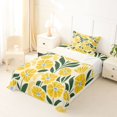 thumbnail image 5 of jejeloiu Sunny Floral Twin Sheets For Girls,Bright Print Bedding,Yellow Cream,3pcs,1 Fitted Sheet and 1 Pillowcase, 5 of 6