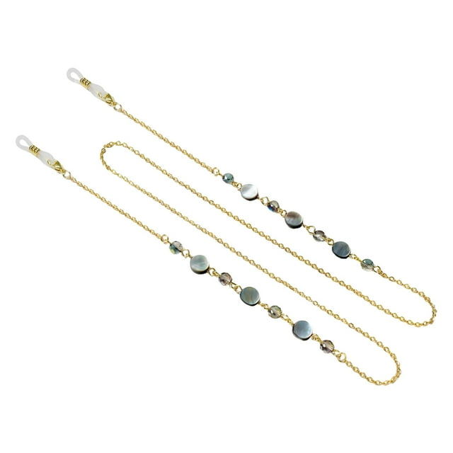 Cadena elegante para gafas, cadena para gafas para mujer, collar con cordón para mascarilla de 75 cm. Dorado