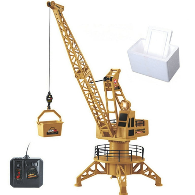 Electric Crane Tower Remote Control Crane Construction Truck Toy for Kids Adults Collection Color 1 24