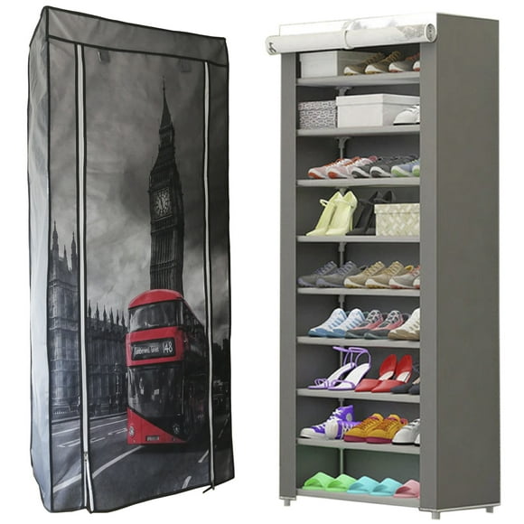 Zapatera Multifuncional de 9 Niveles para almacenar 27 pares de zapatos o ropa CHIC-FANTASY BIG BEN LONDON, UK